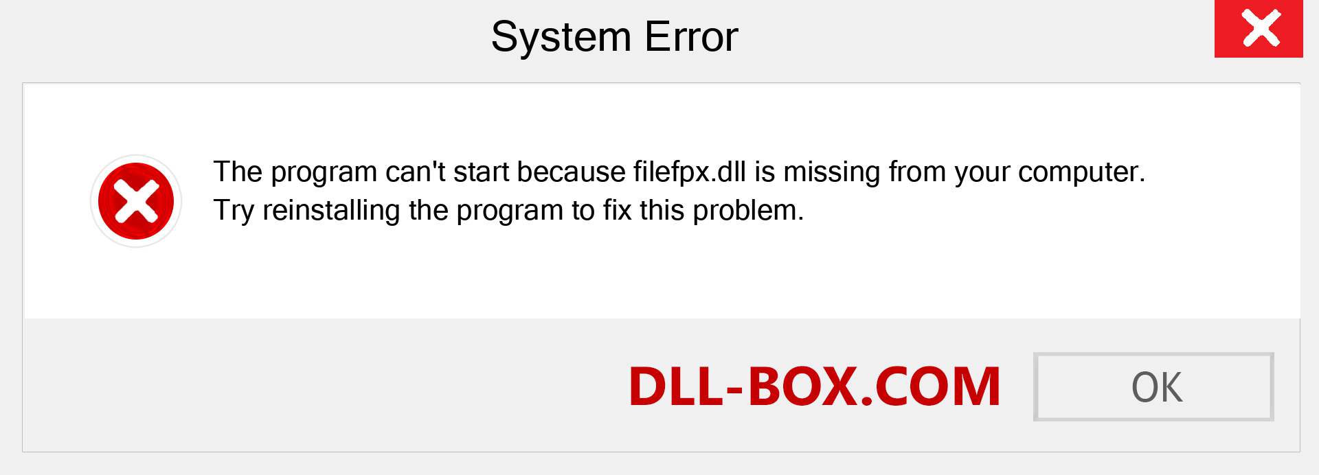  filefpx.dll file is missing?. Download for Windows 7, 8, 10 - Fix  filefpx dll Missing Error on Windows, photos, images